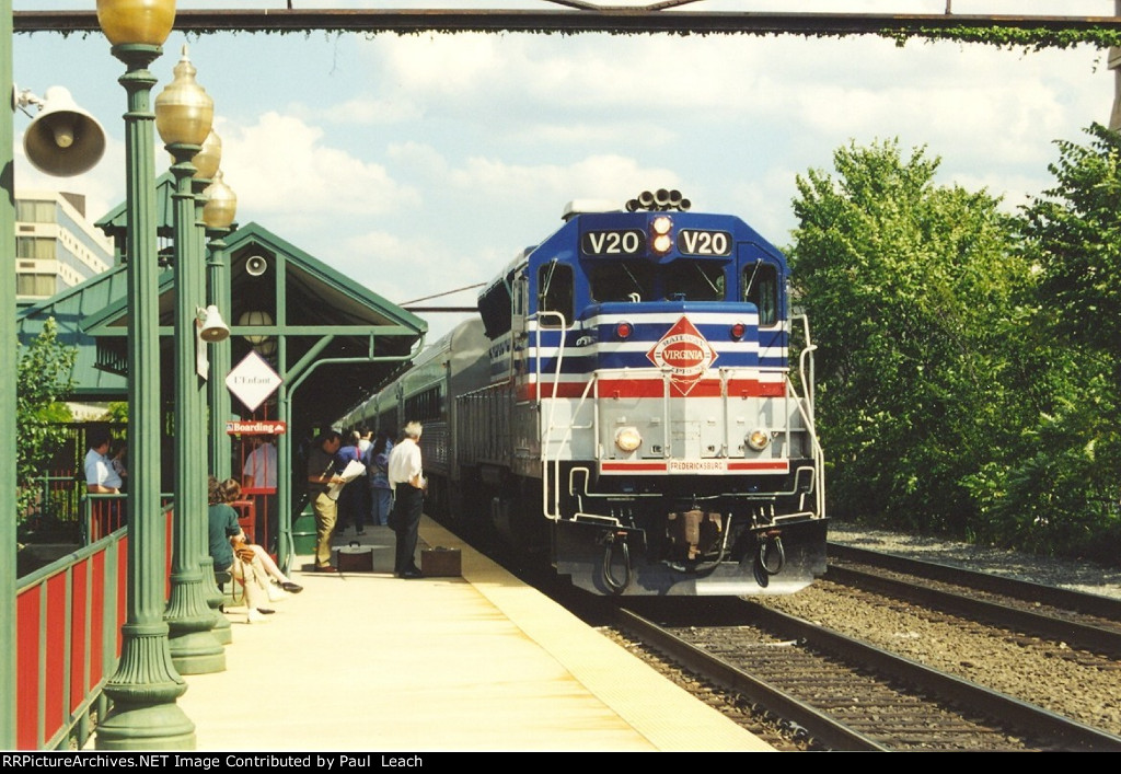 Outbound commuter approaches the station